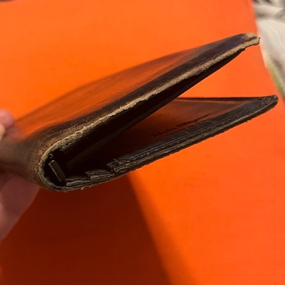 Salvatore Ferragamo Dark Brown Leather Card Holder Wallet - Picture 8 of 12